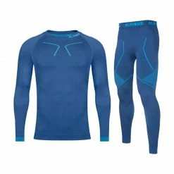 Alpinus Mens Tactical Base Layer Set Thermoactive Underwear - Blue Outdoor Clothing