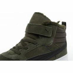Puma Junior Rebound Street SD Fur PS Shoes - Green
