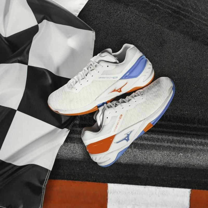 Mizuno Mens Wave Stealth Neo Indoor Shoes - White Trainers