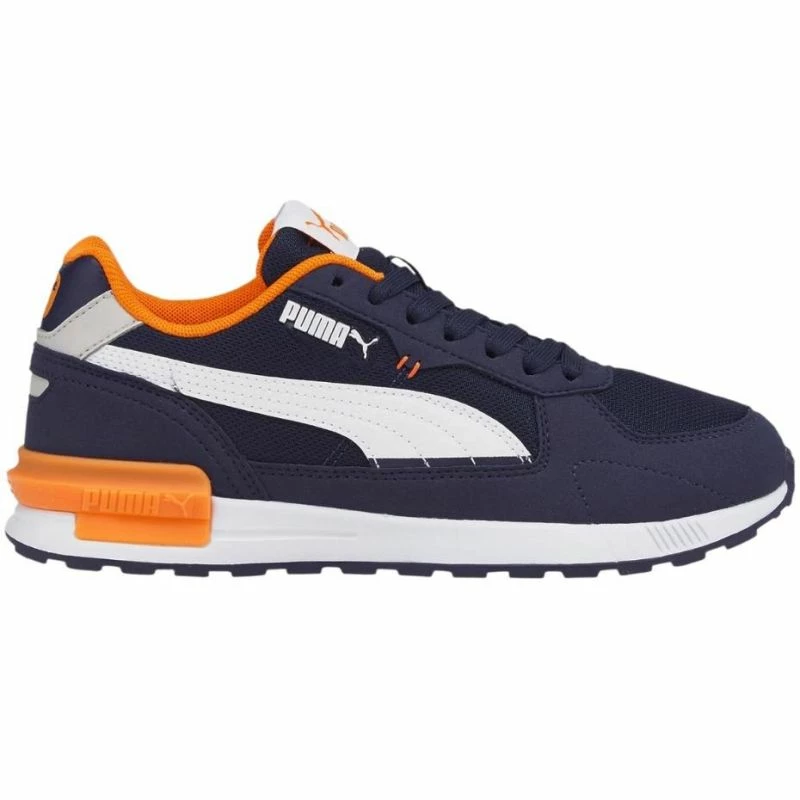 Puma Junior Graviton Shoes - Navy Blue/Orange