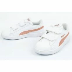 Puma Junior Smash Shoes - White Footwear