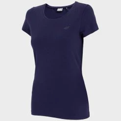 4F Womens Round Neck T-shirt - Navy Blue