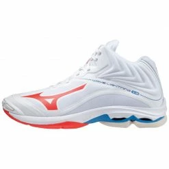 Mizuno Unisex Wave Lightning Z6 Mid Indoor Shoes - White Trainers