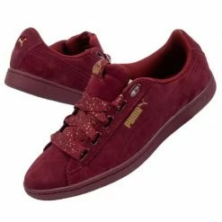 Puma Womens Vikky Ribbon Dots Shoes - Burgundy