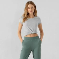 4F Womens Soft T-Shirt - Gray Outdoor Clothing