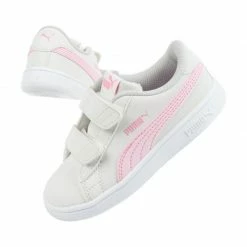 Puma Junior Smash V2 Buck Shoes - White Footwear