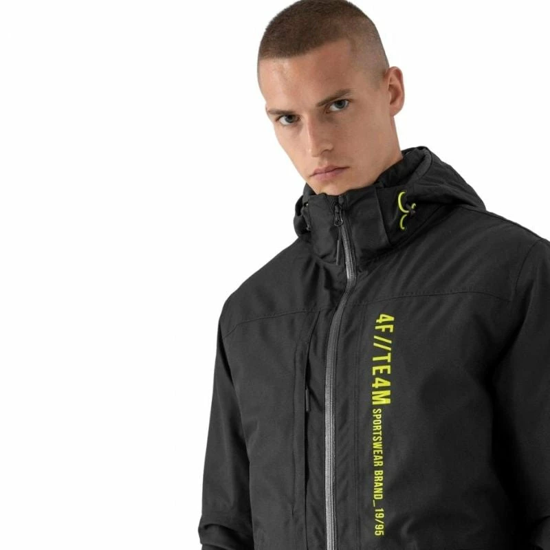 Outdoor Clothing 4F Mens Ski Jacket - Deep Black