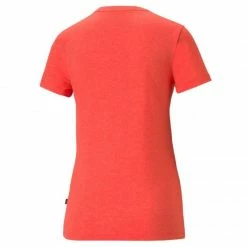 Puma Womens ESS Logo Heather T-shirt - Red Outdoor Clothing