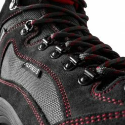 Alpinus Dragon High Tactical Trekking Shoes - Graphite/Red