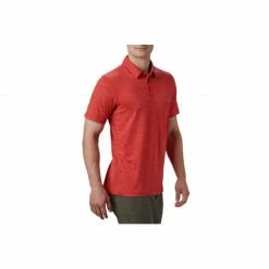 Columbia Mens Tech Trail Polo Shirt - Red Outdoor Clothing