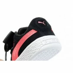 Footwear Puma Junior Suede Heart Jewel Shoes -Black/Pink
