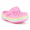 Crocs Kids Crocband Rainbow Glitter Clog - Pink