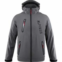 Alpinus Mens Denali Softshell Jacket - Gray Outdoor Clothing