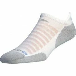 Drymax Lite-Mesh No Show Tab Running Socks - White