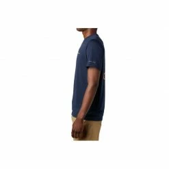 Outdoor Clothing Columbia Mens Maxtrail Short Sleeve Logo Tee - Navy Blue