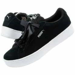 Puma Womens Vikky Platform Ribbon Shoes - Black
