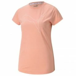 Outdoor Clothing Puma Womens RTG Heather Logo T-Shirt - Apricot