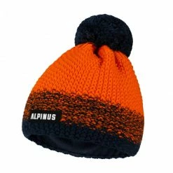 Outdoor Clothing Alpinus Mens Mutenia Hat - Melange Orange/Navy Blue