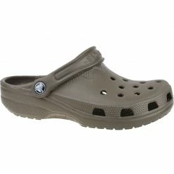 Crocs Womens Beach Flip-Flops - Brown Slides