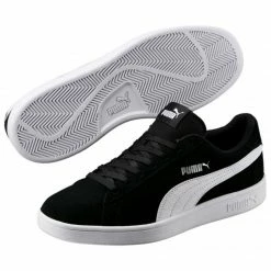 Trainers Puma Mens Smash V2 Shoes - Black