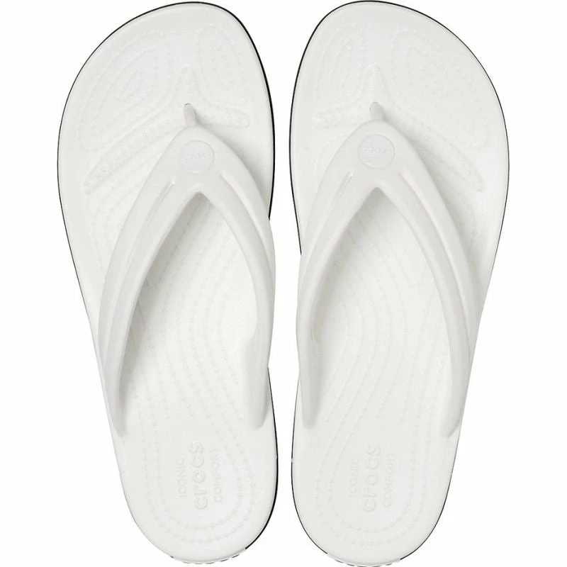 Slides Crocs Womens Crocband Flip-Flops - White
