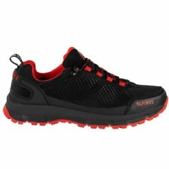 Trainers Alpinus Mens Seville Trekking Shoes - Black/Red