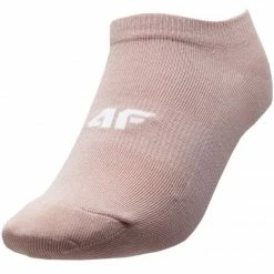 Walking Socks 4F Womens Everyday Socks - White/Cream/Pink