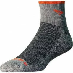 Drymax Maximum Protection Trail 1/4 Crew / Turndown Running Socks - Gray/Orange
