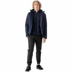 4F Mens High Quality Jacket - Navy Blue Outdoor Clothing