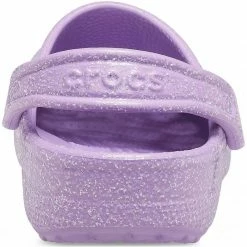 Crocs Womens Classic Glitter Clog - Purple Slides
