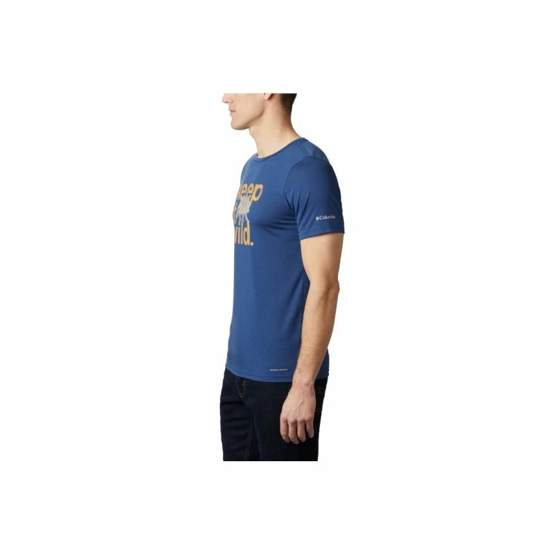 Outdoor Clothing Columbia Mens Terra Vale II Short Sleeve Tee - Blue