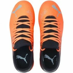 Puma Junior Future Z 4.3 TT Football Boots - Black/Orange Footwear