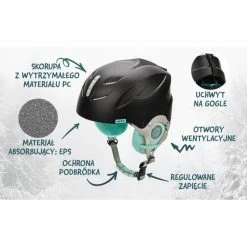 Meteor Lumi Ski Helmet Black / Mint