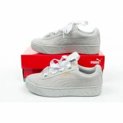 Footwear Puma Womens Vikky Platform Ribbon Shoes - White