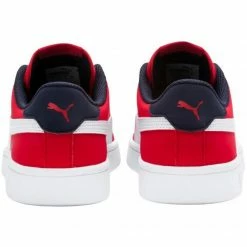 Footwear Puma Junior Smash V2 Buck High Risk Shoes - Red/Navy Blue/White