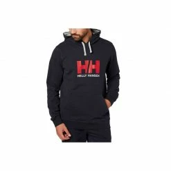 Helly Hansen Mens Logo Hoodie - Navy Blue Outdoor Clothing