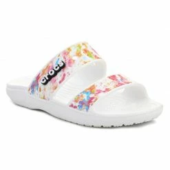 Crocs Womens Classic Tie Dye Graphic Sandals - Colorful Slides
