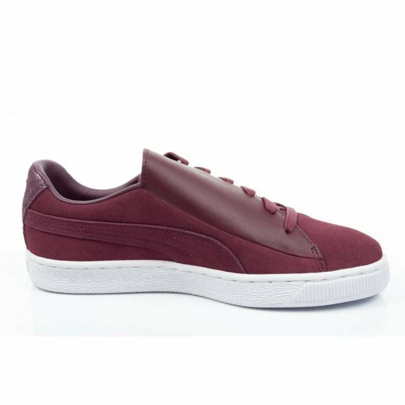 Footwear Puma Womens Suede Crush Frosted Shoes - Burgundy