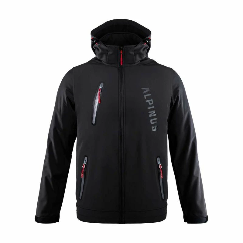 Alpinus Mens Denali Softshell Jacket - Black Outdoor Clothing