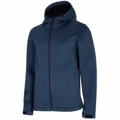 4F Mens Softshell Jacket - Navy Blue Outdoor Clothing