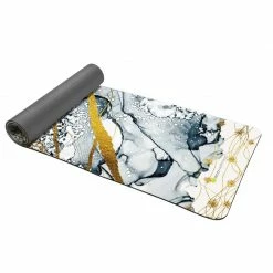 Ecowellness Abstract 4 Mm Yoga Mat - Gray Yoga Mats