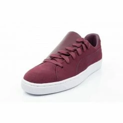 Footwear Puma Womens Suede Crush Frosted Shoes - Burgundy