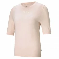 Outdoor Clothing Puma Womens Modern Basics T-Shirt - Cloud Pink