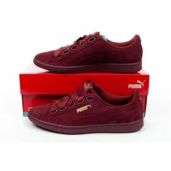 Puma Womens Vikky Ribbon Dots Shoes - Burgundy