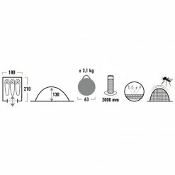 High Peak Swift 3 Tent - Black