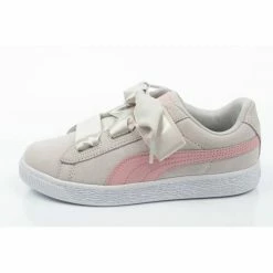 Footwear Puma Junior Suede Heart Circles Shoes - Gray/Pink