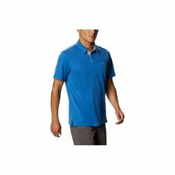 Outdoor Clothing Columbia Mens Nelson Point Polo T-Shirt - Blue