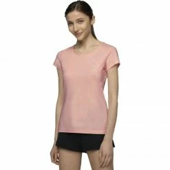 4F Womens Soft T-Shirt - Light Pink Outdoor Clothing