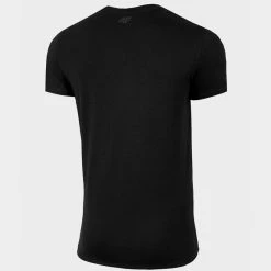 4F Mens Cotton T-shirt - Black Outdoor Clothing