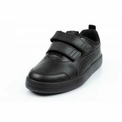 Puma Courtflex Infants Shoes - Black Footwear